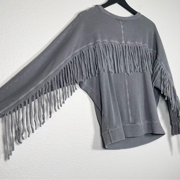 Sam & Lavi Fringe Waffle Knit Pullover - Picture 3 of 6